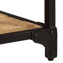 Berkfield Home Coffee Table 90x45x35 cm Solid Rough Mango Wood in Brown - Size: 90 x 45 x 35 cm - thumbnail 7