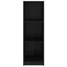 Berkfield Home Book Cabinet/Room Divider Black 36x33x110 cm Solid Pinewood - Size: 36 x 33 x 110 cm - thumbnail 5