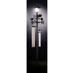mysmartbuy 5-in-1 Garden Weather Station - Meteorological Measurer with Wind Vane & Anemometer, Rain Gauge, Outdoor Thermometer & Solar Light in Black - thumbnail 4