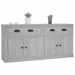Berkfield Home Sideboards 2 pcs Grey Sonoma Engineered Wood - thumbnail 4