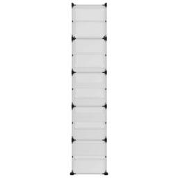 Berkfield Home Shoe Rack Transparent 44x31.5x153.5 cm PP in Clear - thumbnail 4
