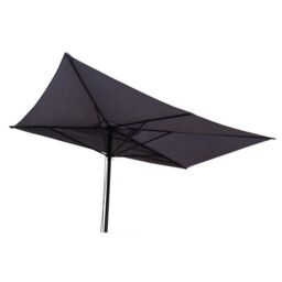 Rowlinsons Prestbury Half Parasol - Steel - L148 x W248 x H238 cm in Grey - thumbnail 2