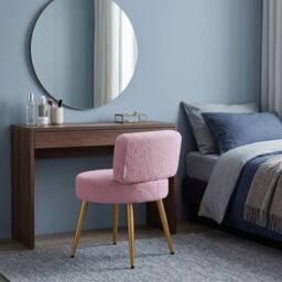 PAWNORA Dressing Table Chair B Purple / Metal Legs in Pink - Size: 0.6m2 - thumbnail 4