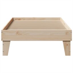 Berkfield Home Bed Frame without Mattress 90x190 cm Single Solid Wood Pine in Brown - thumbnail 4