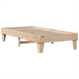 Berkfield Home Bed Frame without Mattress 90x190 cm Single Solid Wood Pine in Brown - thumbnail 6