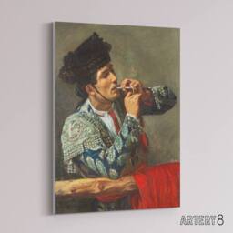 "Artery8 After the Bullfight Bullfighter Smoking Cassatt Canvas Wall Art in Grey - Size: W18"" x H24""" - thumbnail 2