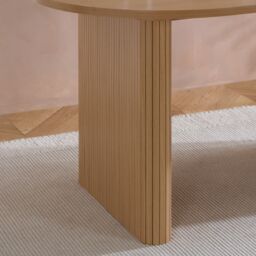 Birlea Brown Oval Fluted Dining Table Axel - thumbnail 4