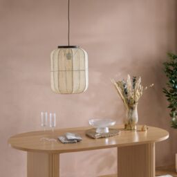 Birlea Brown Oval Fluted Dining Table Axel - thumbnail 2