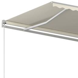 Berkfield Home Manual Retractable Awning 500x350 cm Cream in Beige - thumbnail 5