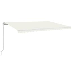 Berkfield Home Manual Retractable Awning 500x350 cm Cream in Beige - thumbnail 2