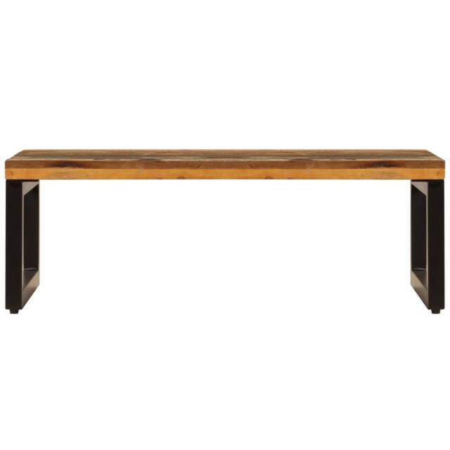 Berkfield Home Durable Coffee Table 100x50x35 cm Solid Reclaimed Wood & Steel in Brown - Size: 100 x 50 x 35 cm - image 1