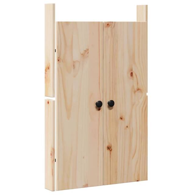 Berkfield Home Outdoor Kitchen Doors 50x9x82 cm Solid Wood Pine in Natural - Size: 50 x 9 x 82 cm - image 1