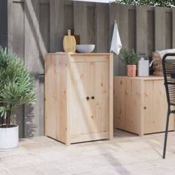 Berkfield Home Outdoor Kitchen Doors 50x9x82 cm Solid Wood Pine in Natural - Size: 50 x 9 x 82 cm - thumbnail 2