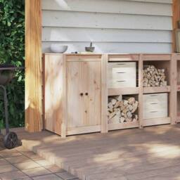 Berkfield Home Outdoor Kitchen Doors 50x9x82 cm Solid Wood Pine in Natural - Size: 50 x 9 x 82 cm - thumbnail 3