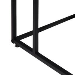 Wyld and Coco U Shape Side Table Taupe Wood Laminate Top Black Metal 40 x 40cm in Brown - Size: 40 x 40 cm - thumbnail 9