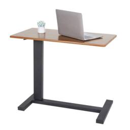 ERGOVEXA Rolling Sitting Standing Desk Adjustable Overbed Table Lazy Laptop in Brown - thumbnail 3