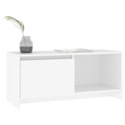 Berkfield Home TV Cabinet White 90x35x40 cm Engineered Wood - Size: 90 x 35 x 40 cm - thumbnail 4