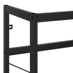 Berkfield Home Bathroom Washbasin Frame Black 79x38x83 cm Iron - Size: 79 x 38 x 83 cm - thumbnail 6