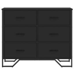Berkfield Home Chest of Drawers Black 91x35.5x74.5 cm Engineered wood - thumbnail 4