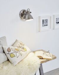 Loops 2 PACK Wall 1 Spot Light Colour Nickel Antique Creme Shade GU10 3.3W Included in Metallics - thumbnail 3