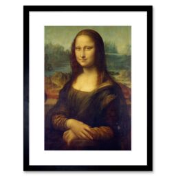 "Artery8 Wall Art Print Da Vinci Mona Lisa Framed in Black - Size: W7"" x H9""" - thumbnail 1