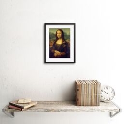 "Artery8 Wall Art Print Da Vinci Mona Lisa Framed in Black - Size: W7"" x H9""" - thumbnail 2