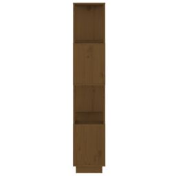 Berkfield Home Book Cabinet/Room Divider Honey Brown 51x25x132 cm Solid Wood Pine - Size: 51 x 25 x 132 cm - thumbnail 6