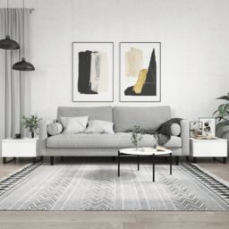 Berkfield Home Coffee Tables 2 pcs High Gloss White 50x46x35 cm Engineered Wood - Size: 50 x 46 x 35 cm