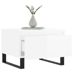 Berkfield Home Coffee Tables 2 pcs High Gloss White 50x46x35 cm Engineered Wood - Size: 50 x 46 x 35 cm - thumbnail 4