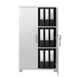 Havendro Wooden Storage Cupboard - 2 Door, Locking, Bookcase/Filing, 120cm(h) in White - thumbnail 2