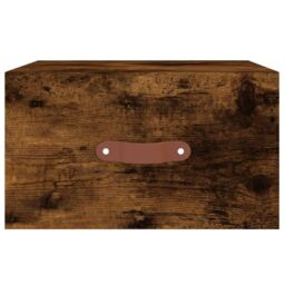 Berkfield Home Wall-mounted Bedside Cabinet Smoked Oak 35x35x20 cm in Brown - Size: 35 x 35 x 20 cm - thumbnail 5