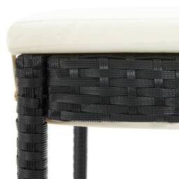 Berkfield Home 5 Piece Garden Bar Set Black Solid Wood Acacia & Poly Rattan - thumbnail 9