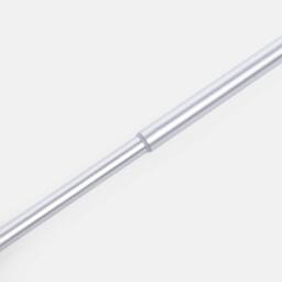OHS Curtain Pole Extendable 16mm Metal Finnials Trumpet End Rod 70-120cm in Silver - Size: 120 cm - thumbnail 2