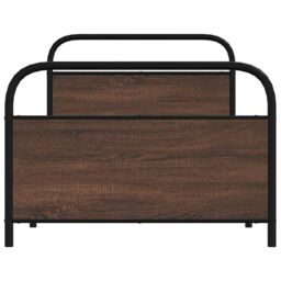Berkfield Home Bed Frame Without Mattress 90x200 cm Brown Oak Engineered Wood - thumbnail 5