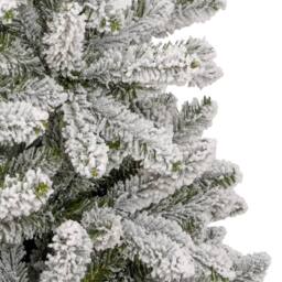 Berkfield Home Beautiful Artificial Hinged Christmas Tree with Flocked Snow 270 cm in White - thumbnail 6