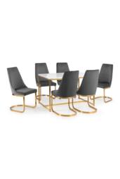 Julian Bowen Vittoria High Back Upholstered Dining Chair (Set of 2) in Grey - thumbnail 9