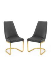 Julian Bowen Vittoria High Back Upholstered Dining Chair (Set of 2) in Grey - thumbnail 6