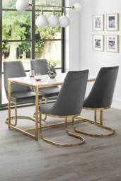 Julian Bowen Vittoria High Back Upholstered Dining Chair (Set of 2) in Grey - thumbnail 5