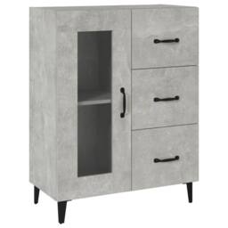 Berkfield Home Sideboard Concrete Grey 69.5x34x90 cm Engineered Wood - thumbnail 1