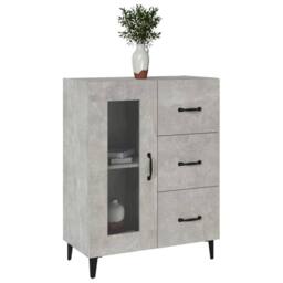 Berkfield Home Sideboard Concrete Grey 69.5x34x90 cm Engineered Wood - thumbnail 4