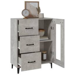 Berkfield Home Sideboard Concrete Grey 69.5x34x90 cm Engineered Wood - thumbnail 5