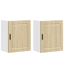 Berkfield Home Kitchen Wall Cabinets 2 pcs¬†Porto Sonoma Oak Engineered Wood in Brown - thumbnail 2