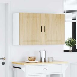 Berkfield Home Kitchen Wall Cabinets 2 pcs¬†Porto Sonoma Oak Engineered Wood in Brown - thumbnail 3