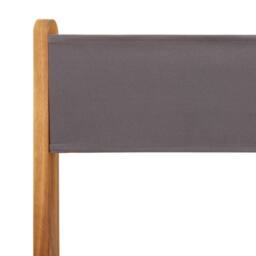 Berkfield Home Folding Garden Chairs 4 pcs Anthracite Fabric & Solid Wood - thumbnail 9