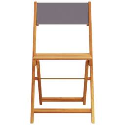 Berkfield Home Folding Garden Chairs 4 pcs Anthracite Fabric & Solid Wood - thumbnail 4