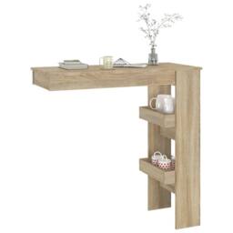 Berkfield Home Wall Bar Table Sonoma Oak 102x45x103.5 cm Engineered Wood in Brown - thumbnail 7