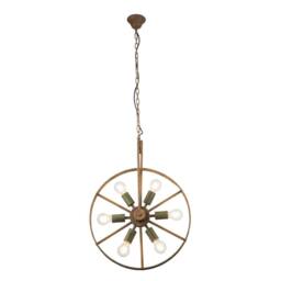 Netlighting Tonu Spherical Pendant Ceiling Light Green 6x E27 in Bronze - thumbnail 1