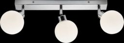 Netlighting G9 Triple Bar Spotlight with Round Frosted Glass Chrome 230V IP44 25W in Grey - thumbnail 1