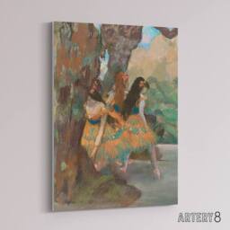 "Artery8 Young Ballet Dancers On Stage Degas Vintage Canvas Wall Art - Size: W18"" x H24""" - thumbnail 2