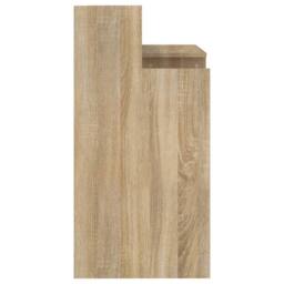 Berkfield Home Elegant Desk with LED Lights Sonoma Oak 97x45x90 cm Engineered Wood in Brown - Size: 97 x 45 x 90 cm - thumbnail 9
